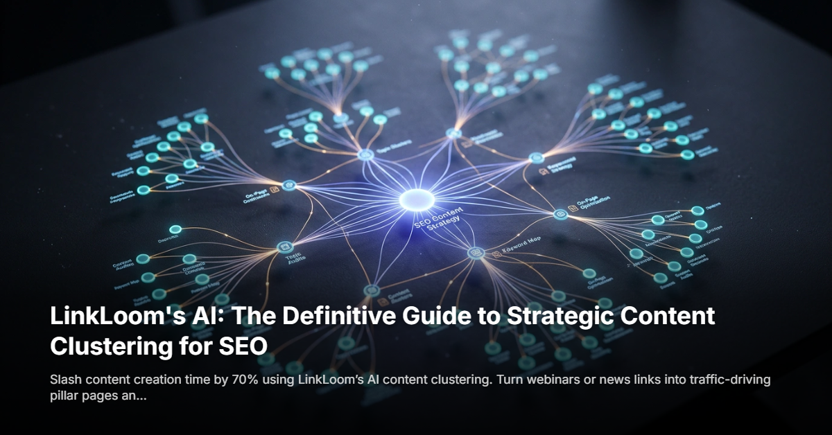LinkLoom's AI: The Definitive Guide to Strategic Content Clustering for SEO